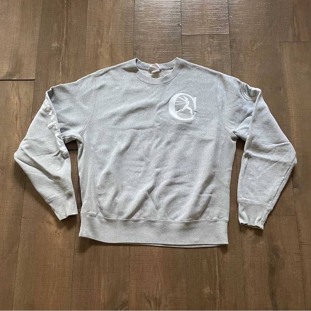 Rare Champion of Champion Reverse Weave Large Pull Over Gray Heavyweight Sweater